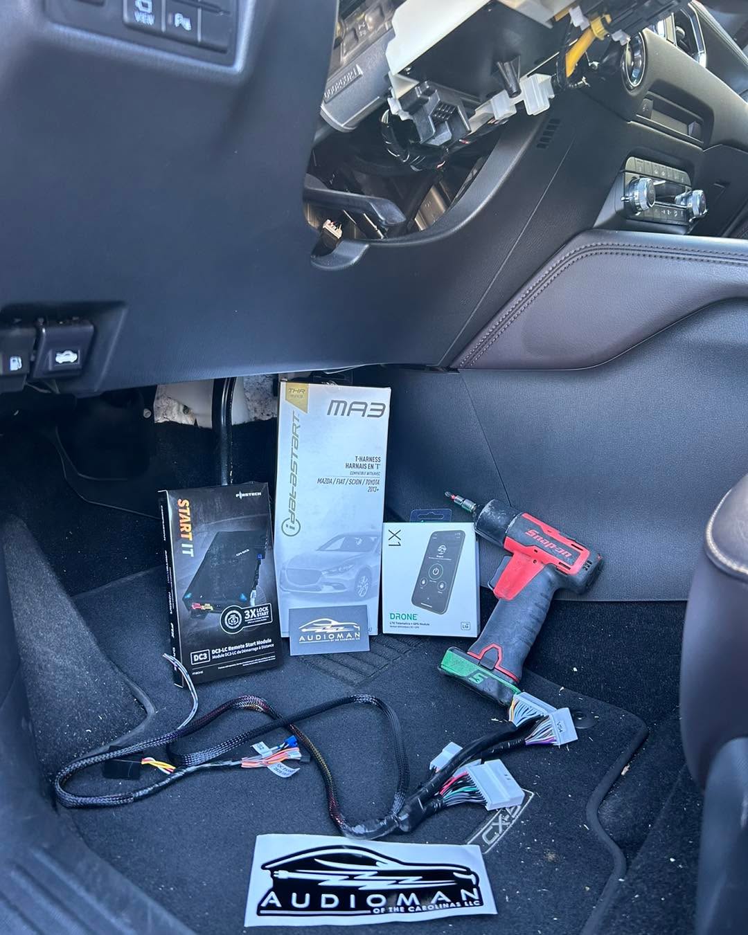 Install job in progress with Audioman sticker visible